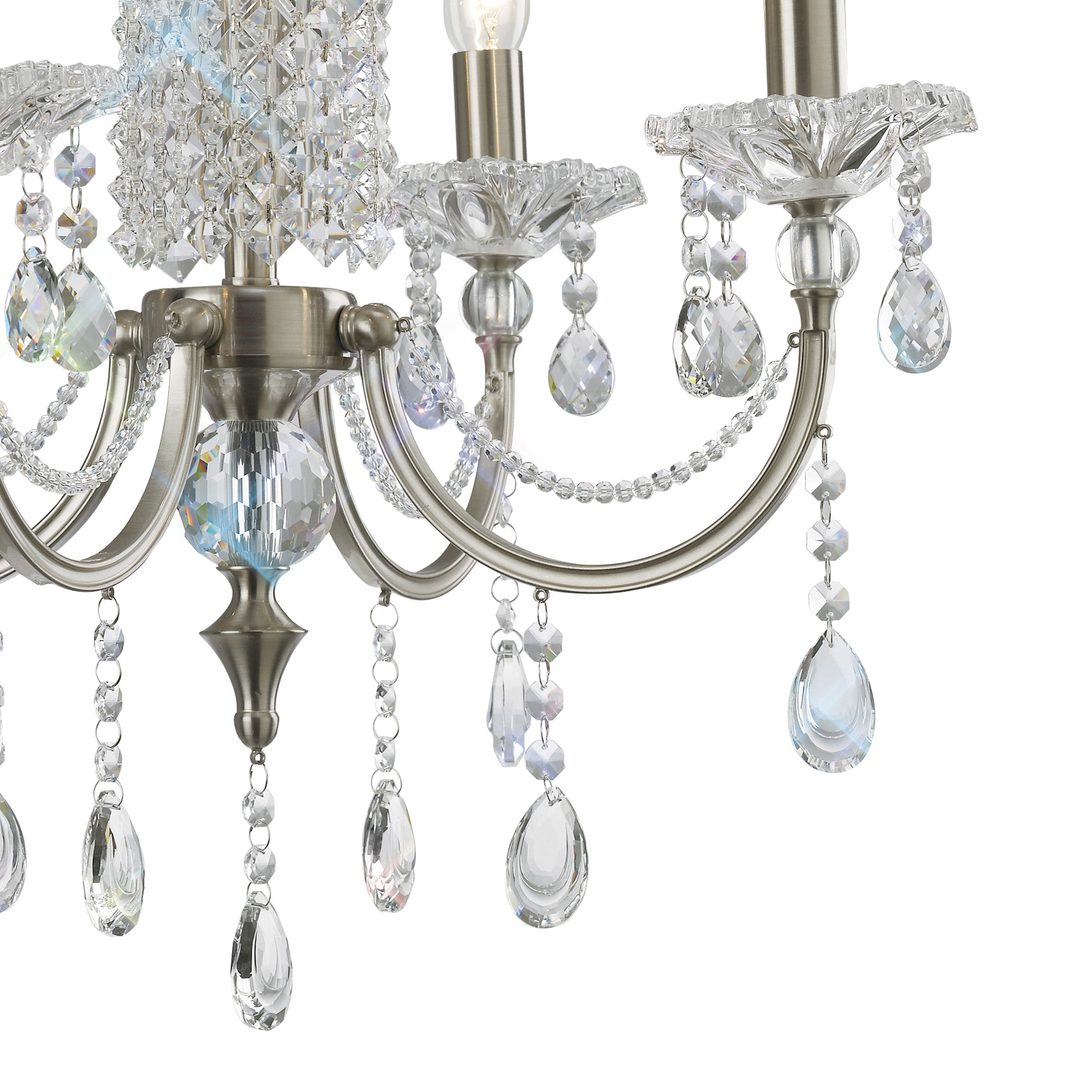 Leana Crystal Ceiling Lights Diyas Multi Arm Crystal Fittings